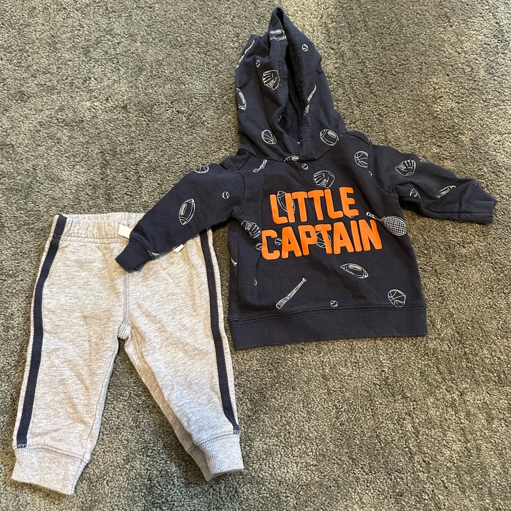 Carter's Gray and Navy Outfit Set